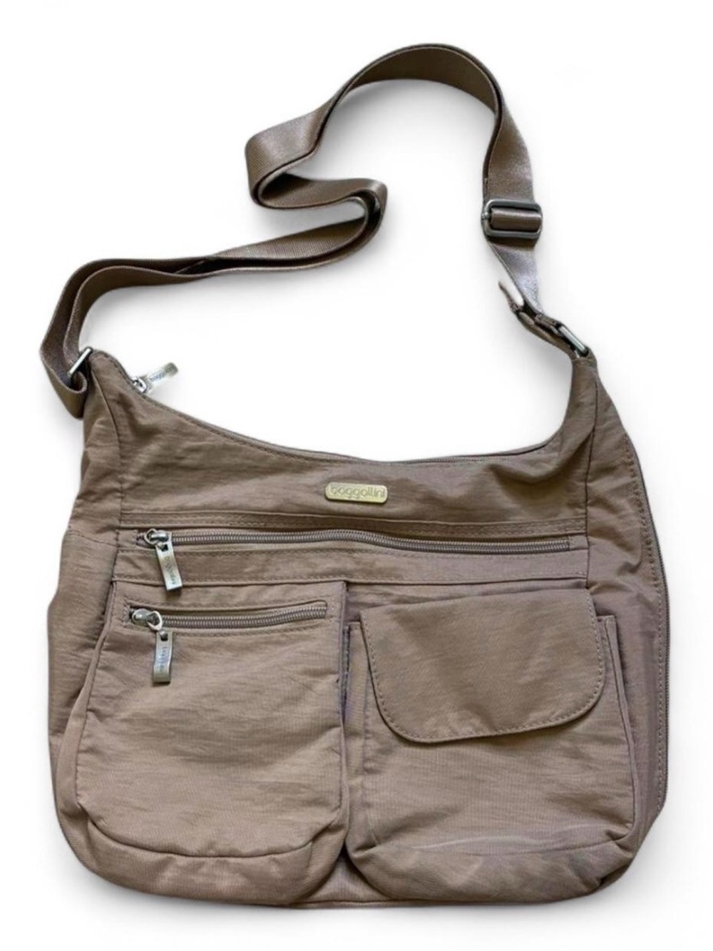 Baggallini Everywhere Bagg Hobo Beige crossbody